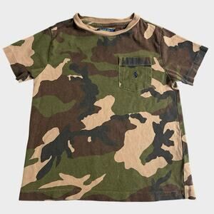 Polo‎ Ralph Lauren Baby Boys' Short-Sleeve Camo Pocket Tee, Size 4